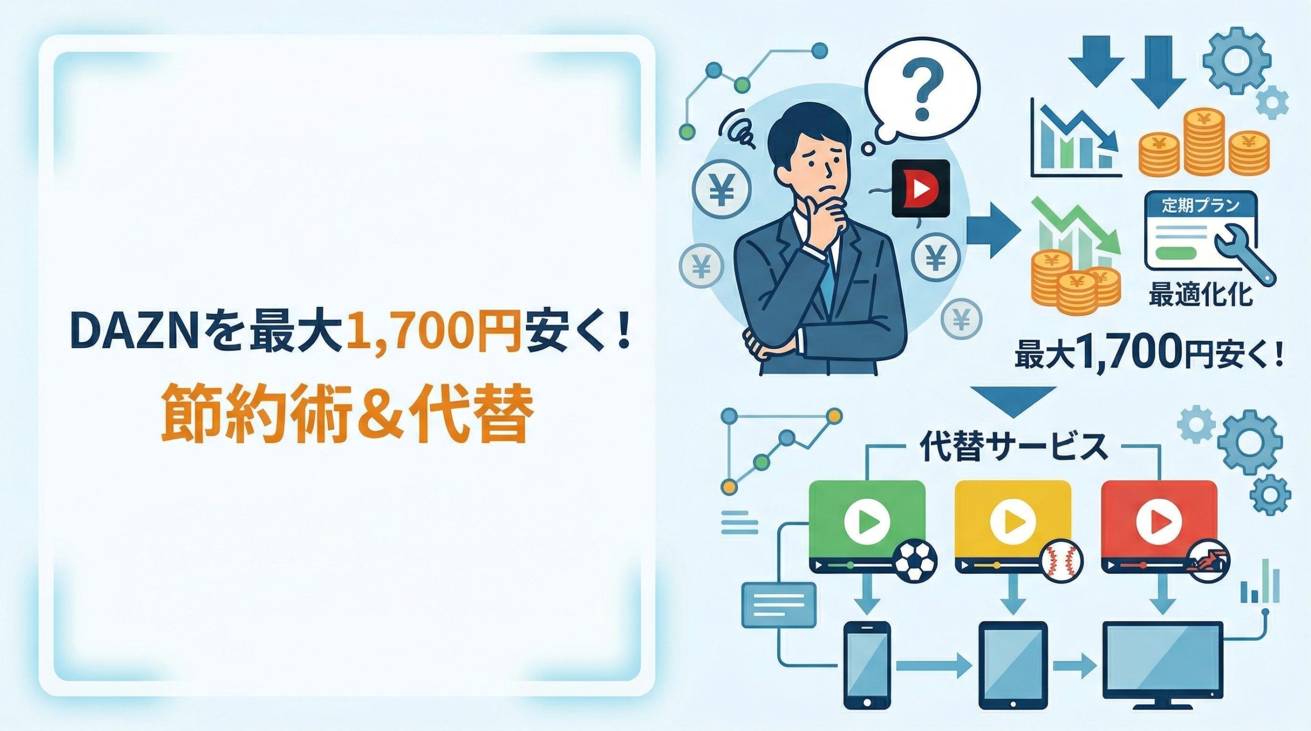 DAZNは高すぎ?月額を最大1,700円安くする方法と代替サービス