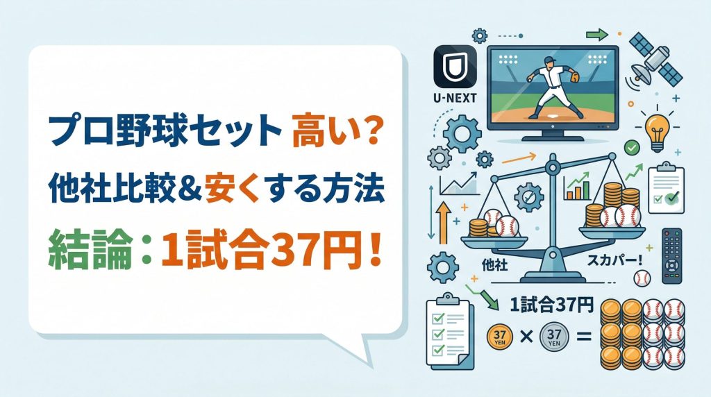 スカパー! プロ野球セットは高い？他社比較＆安くする方法を解説【結論：1試合37円】