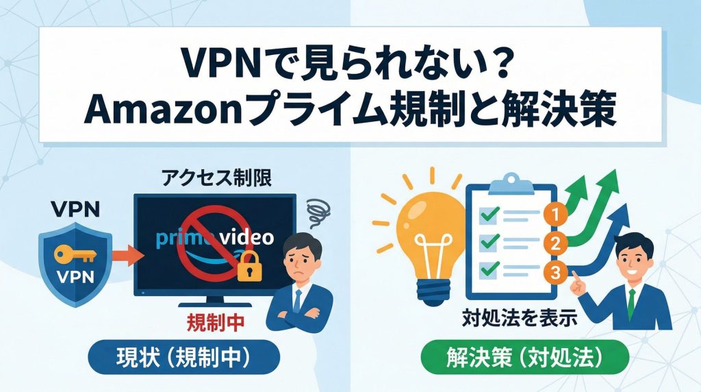 AmazonプライムビデオがVPNを規制する理由と見られないときの対処法