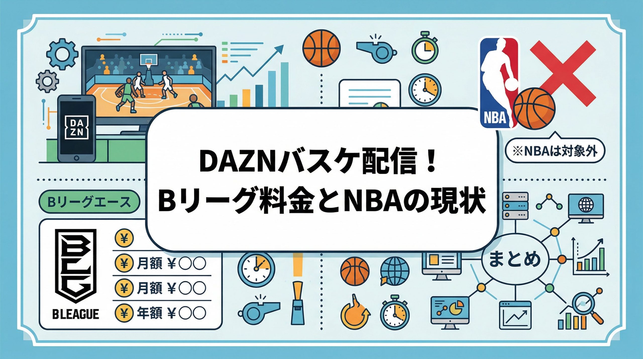 DAZNのバスケ配信まとめ！NBAは見れない？Bリーグの料金も解説