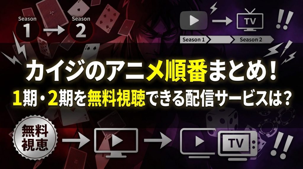 カイジのアニメ順番まとめ！1期・2期を無料視聴できる配信サービスは？