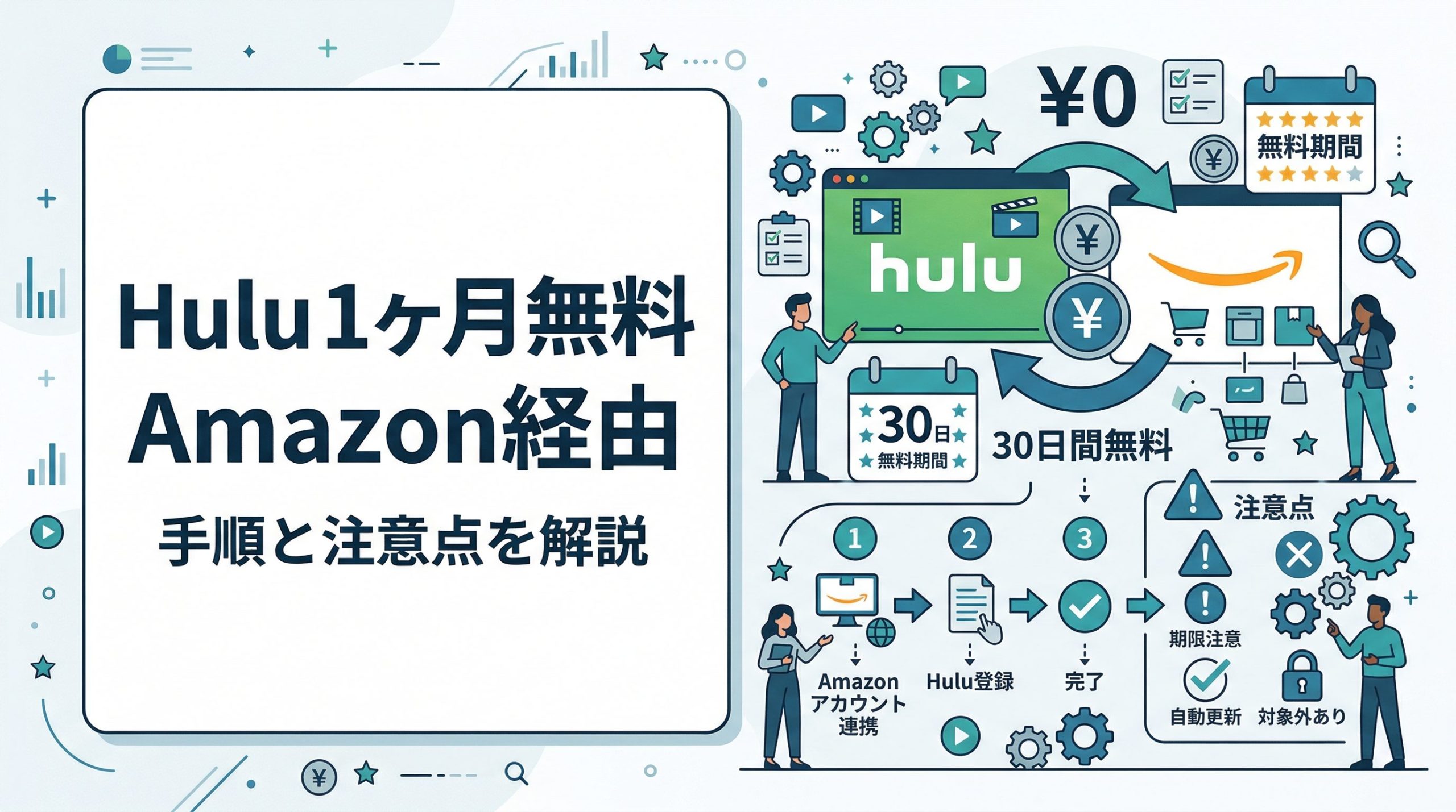HuluはAmazon経由で1ヶ月無料にできる?無料トライアルの方法と注意点