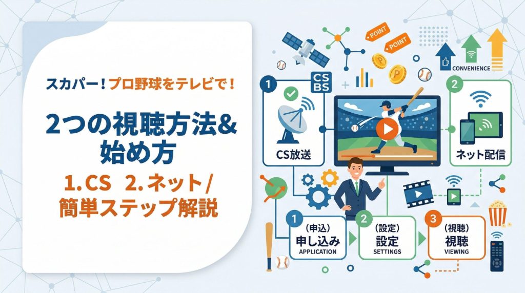 スカパー!プロ野球セットをテレビで見るには？視聴方法2つと始め方を解説
