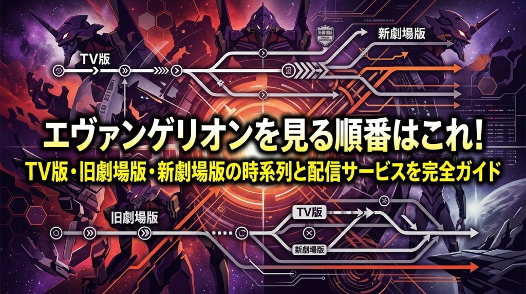 エヴァンゲリオンを見る順番はこれ！TV版・旧劇場版・新劇場版の時系列と配信サービスを完全ガイド