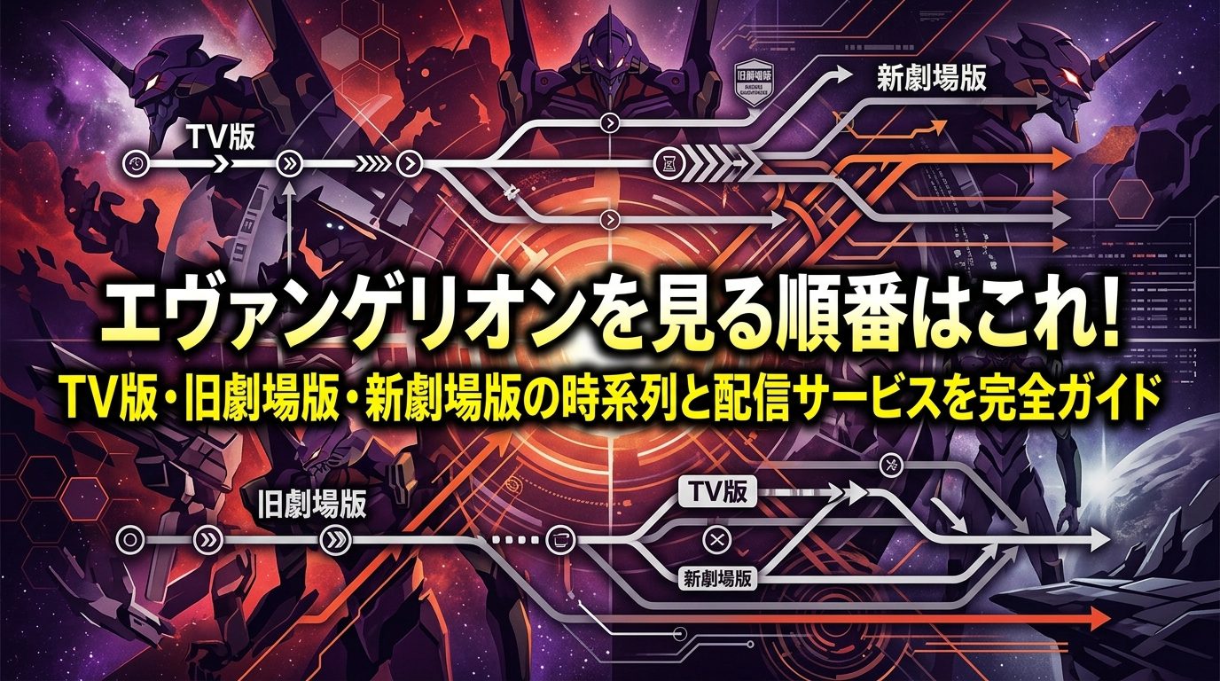 エヴァンゲリオンを見る順番はこれ!TV版・旧劇場版・新劇場版の時系列と配信サービスを完全ガイド
