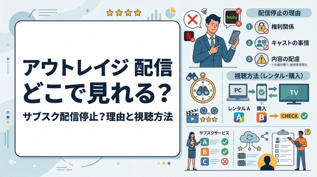 アウトレイジの配信はどこで見れる？【サブスク配信停止の理由と視聴方法】