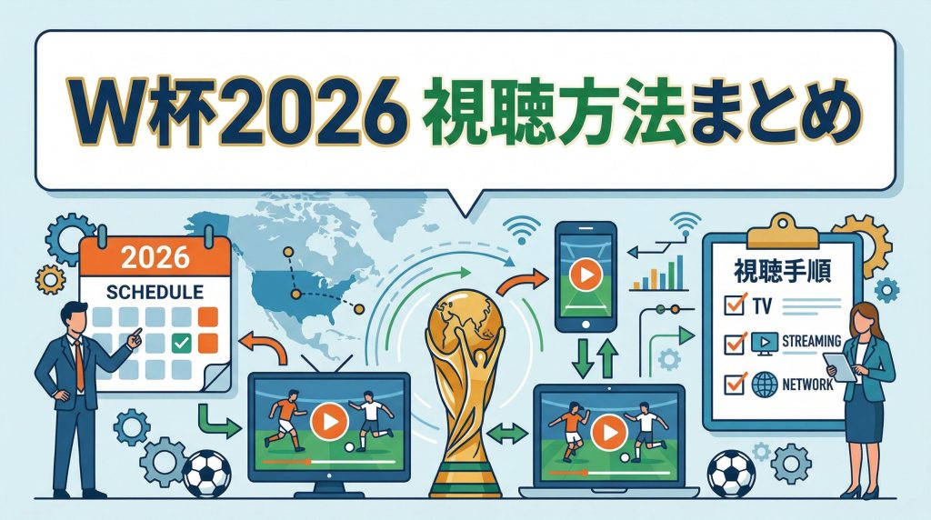 FIFAワールドカップ2026はどこで見れる？視聴方法と放送予定を徹底解説