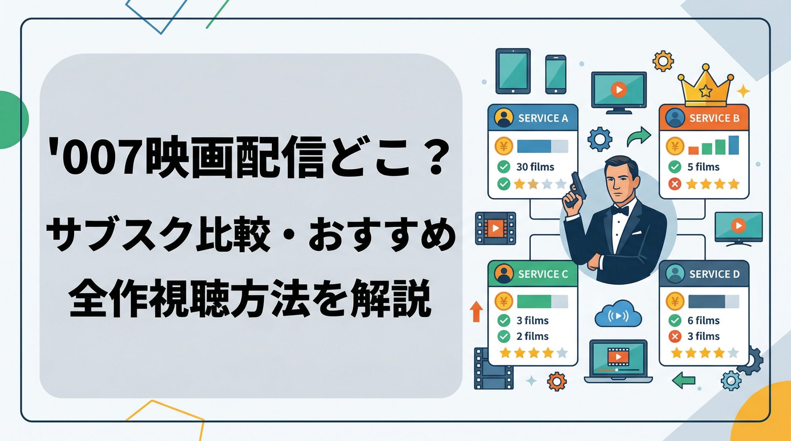 007映画シリーズの配信はどこで見れる？サブスク比較とおすすめを解説
